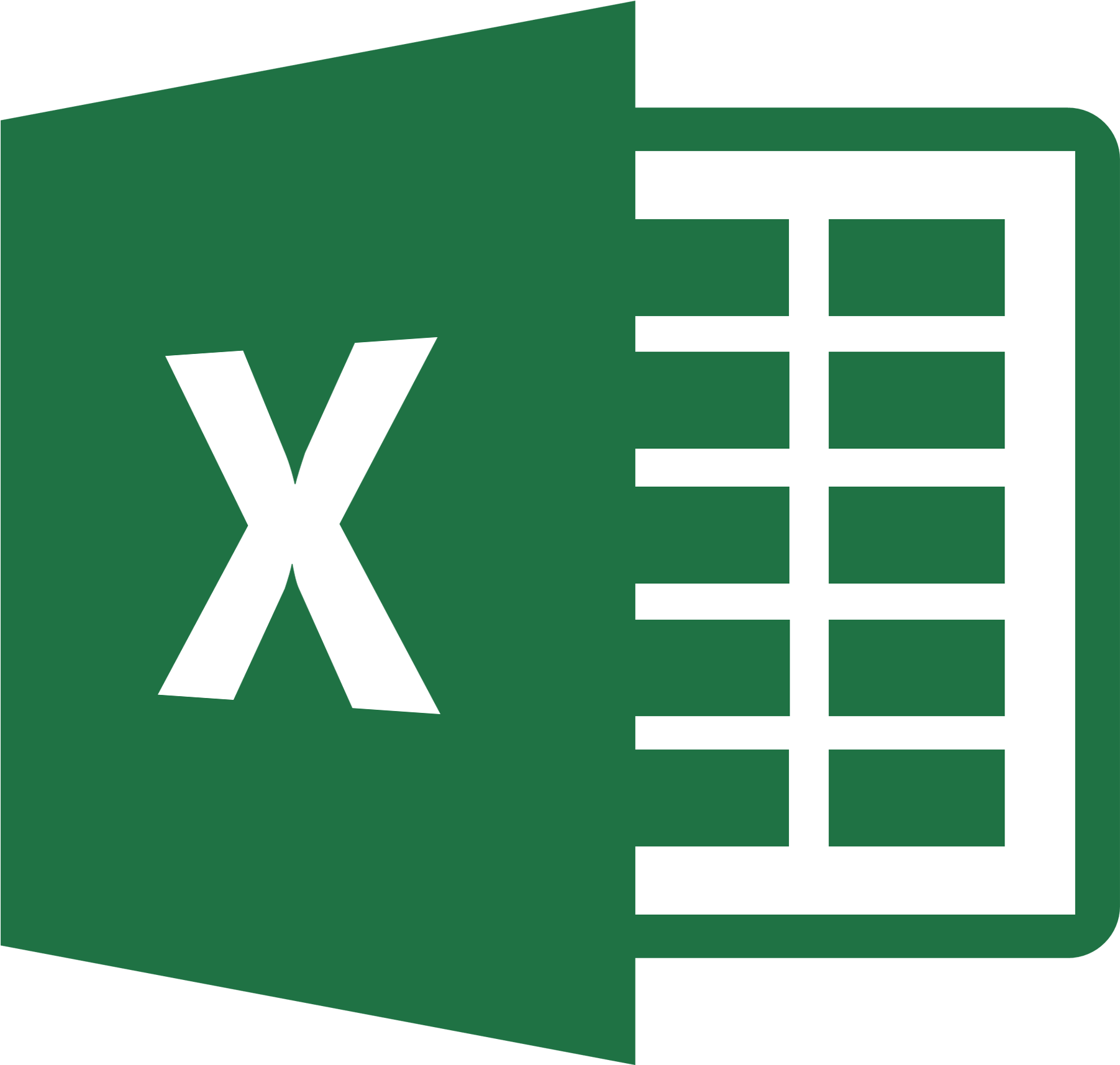 Excel Png Office Xlsx Icon - Microsoft Excel (2000x2000), Png Download