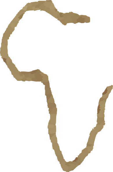 African Outline Png (390x594), Png Download