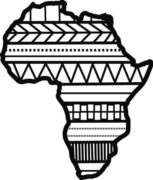 Close - Black And White Africa Clipart (510x598), Png Download