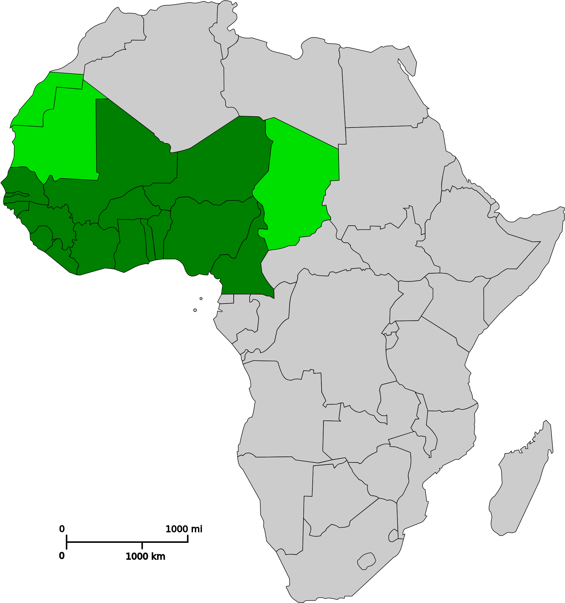 Africa - Africa Map (2000x2050), Png Download