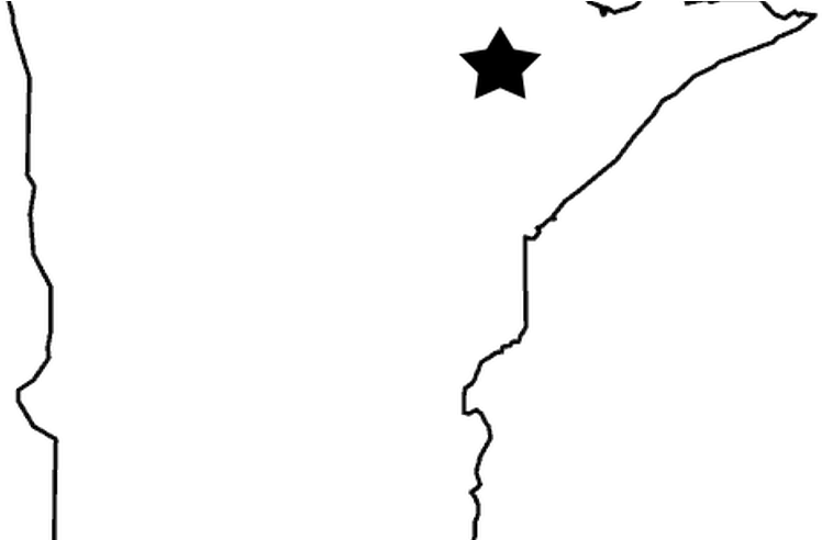 Minnesota Shape Outline Pictures To Pin - Painting (800x491), Png Download