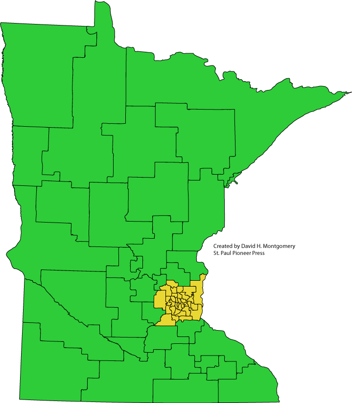 Mn Cart Base Metro - Purple Loosestrife Minnesota Map (719x824), Png Download