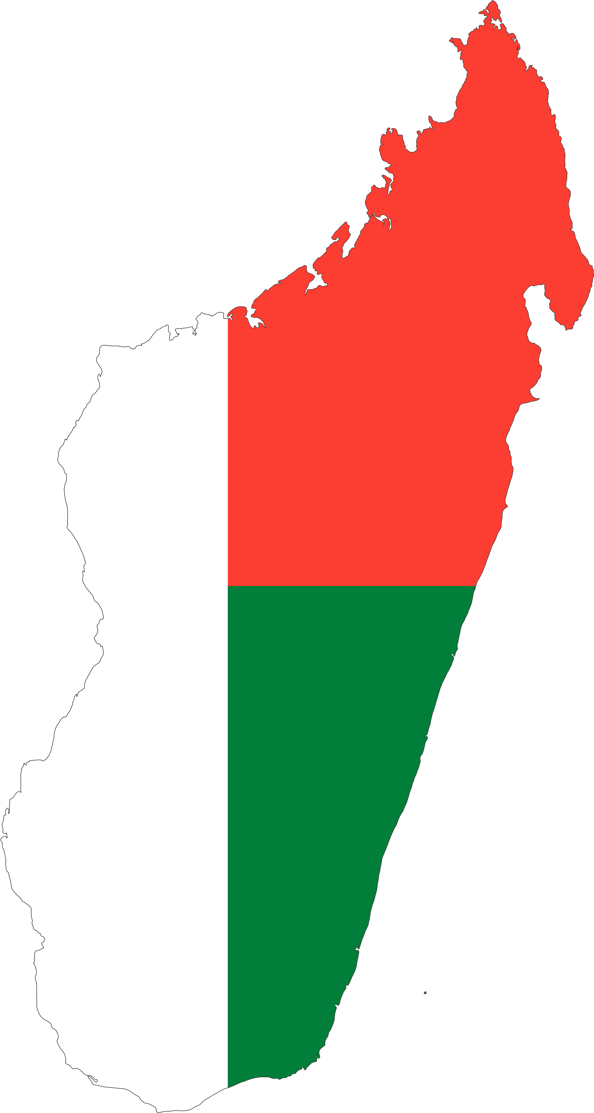 Flag Map Pinterest Flags And - Madagascar Flag In Country (2048x3813), Png Download
