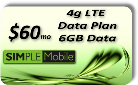 Simple 6gb 4g Lte Data Plan - Simple Mobile (470x286), Png Download