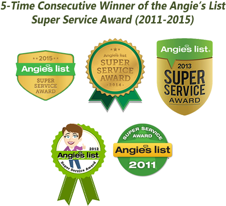 Angies List Super Service Award Winner 2011 2012 2013 - Angie's List (505x432), Png Download