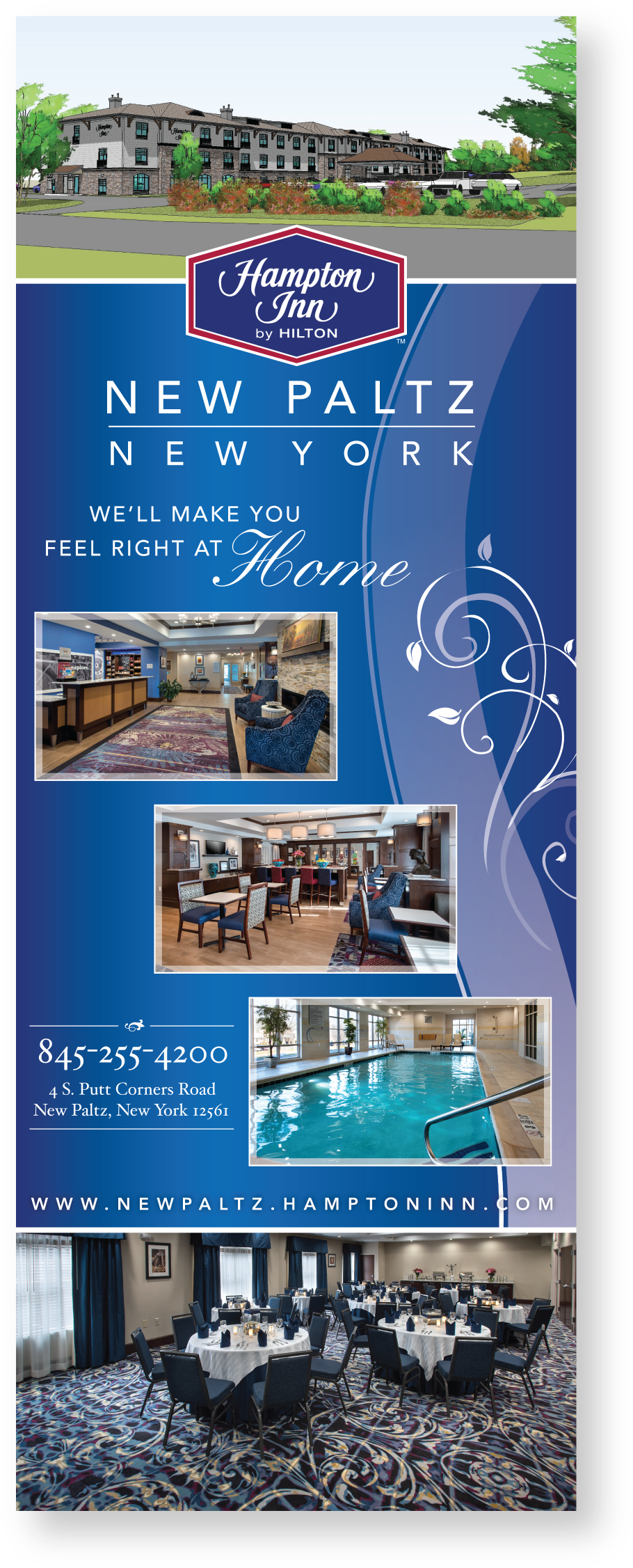 Hampton By Hilton (1000x2280), Png Download