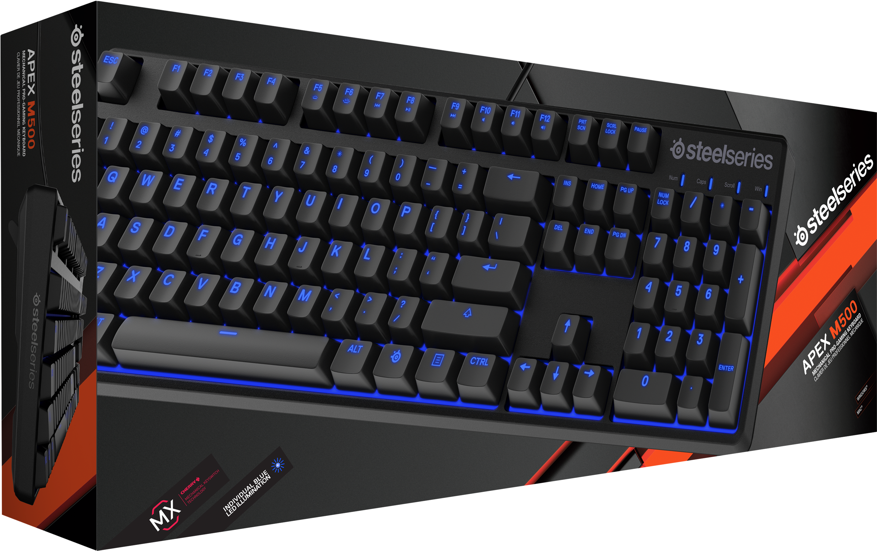 Keyboard Steelseries Apex M500 (4300x2300), Png Download