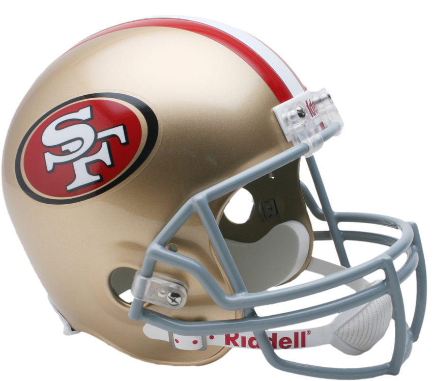Riddell Deluxe Replica American - San Francisco 49ers Authentic Mini Helmet (900x812), Png Download
