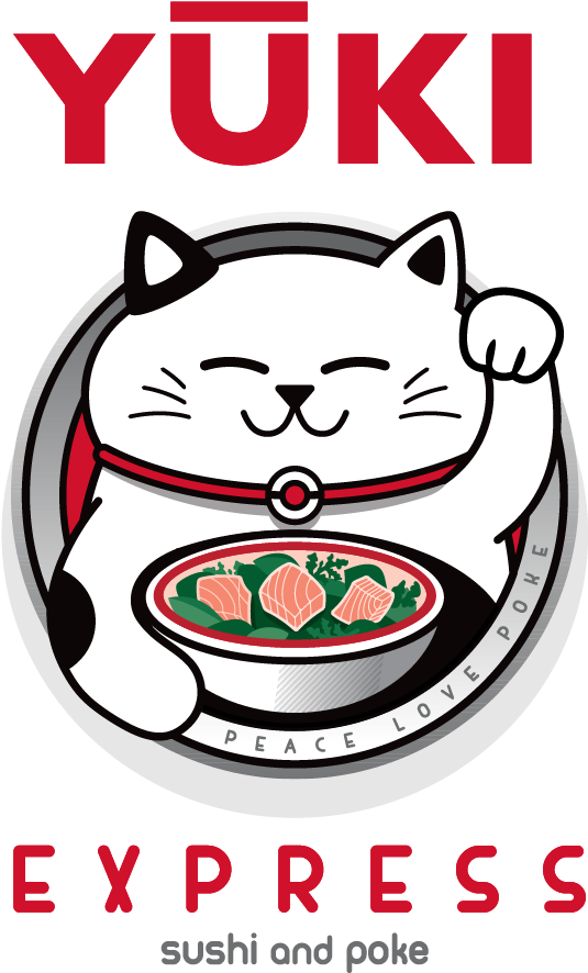 Logo Design For Sushi & Poke Restaraunt, San Jose, - Domestic Short-haired Cat (1000x1000), Png Download