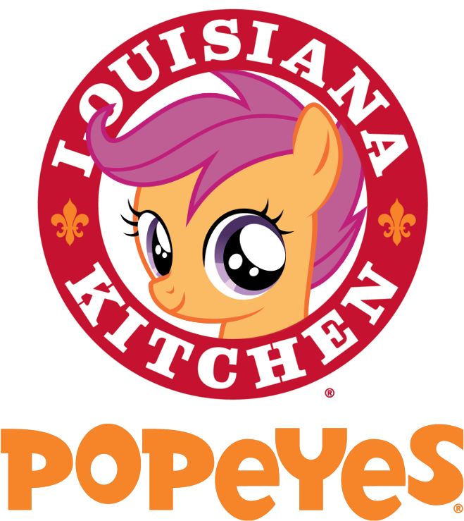 Rainbowraindashdash, Chicken, Logo, Louisiana, Popeyes, - Popeyes Louisiana Kitchen (716x784), Png Download