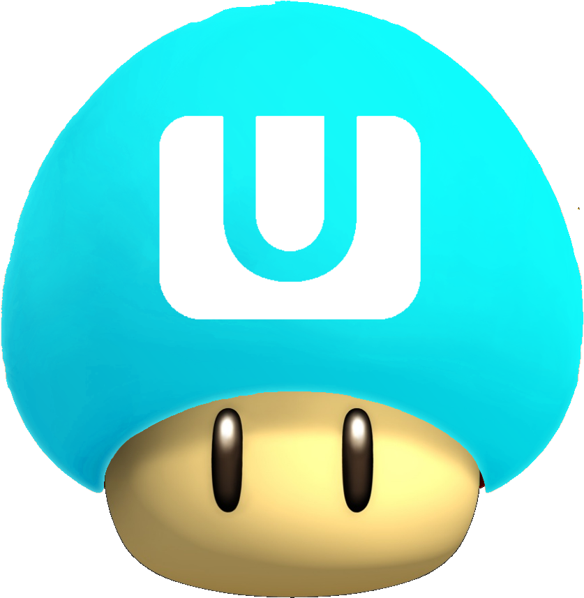 Filewii U Mushroom Png - New Super Mario Bros U Mushroom (1000x1000), Png Download