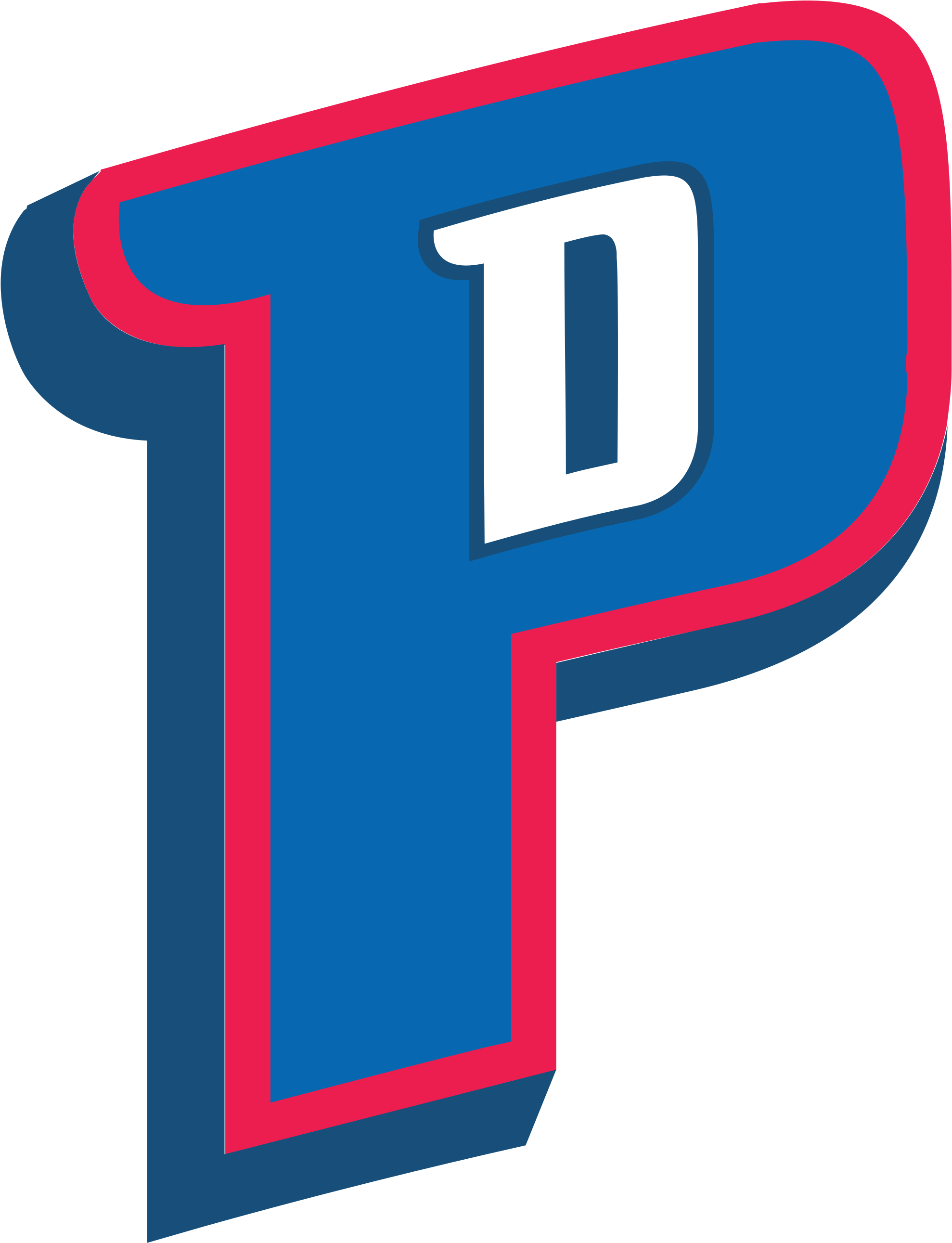 Open - Detroit Pistons P Logo (2000x2602), Png Download