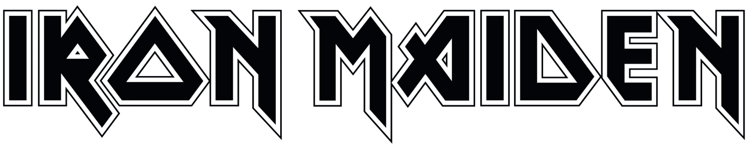 Iron Maiden Country - Iron Maiden Band Logo (1500x306), Png Download