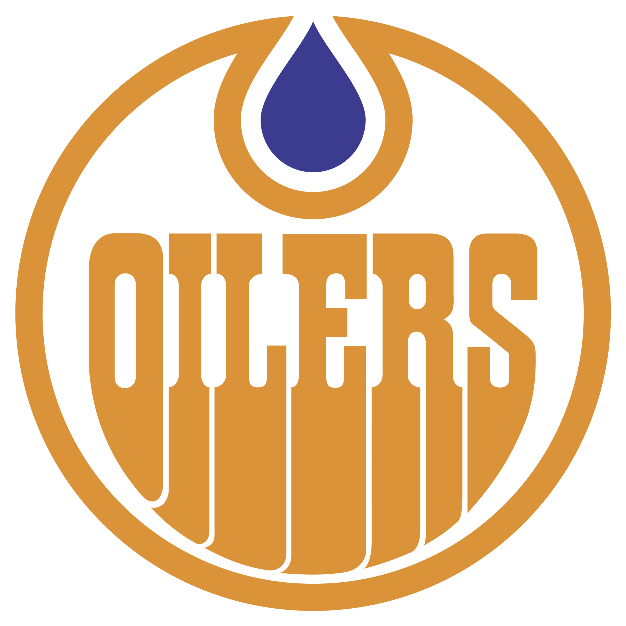 Edmonton Oilers Logo Png Transparent - Logo Oilers D Edmonton (2400x2400), Png Download