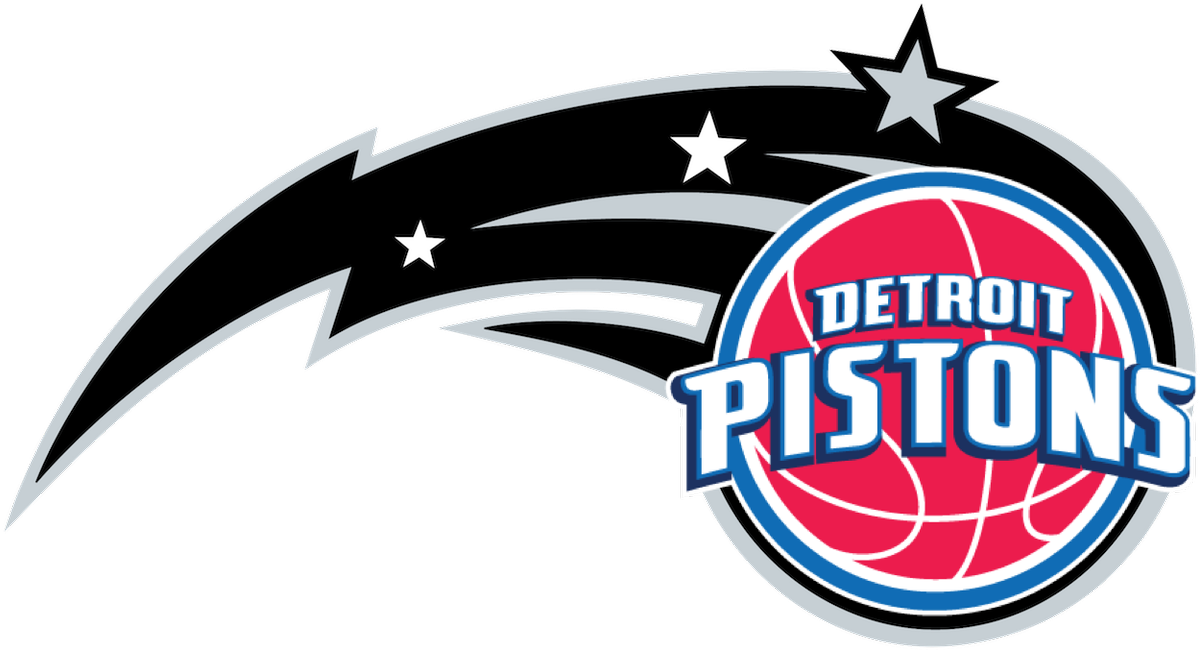 Detroit Pistons Followed - Detroit Pistons (1200x659), Png Download