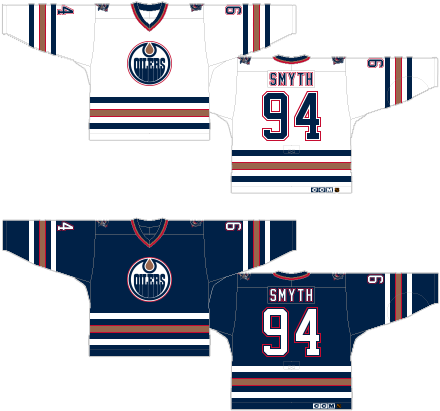 As I Mentioned Earlier, There's A Large Amount Of Consistency - Edmonton Oilers Old Jersey (461x437), Png Download