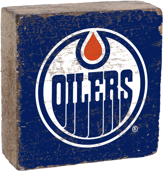 Edmonton Oilers Rustic Block - Edmonton Oilers (600x600), Png Download