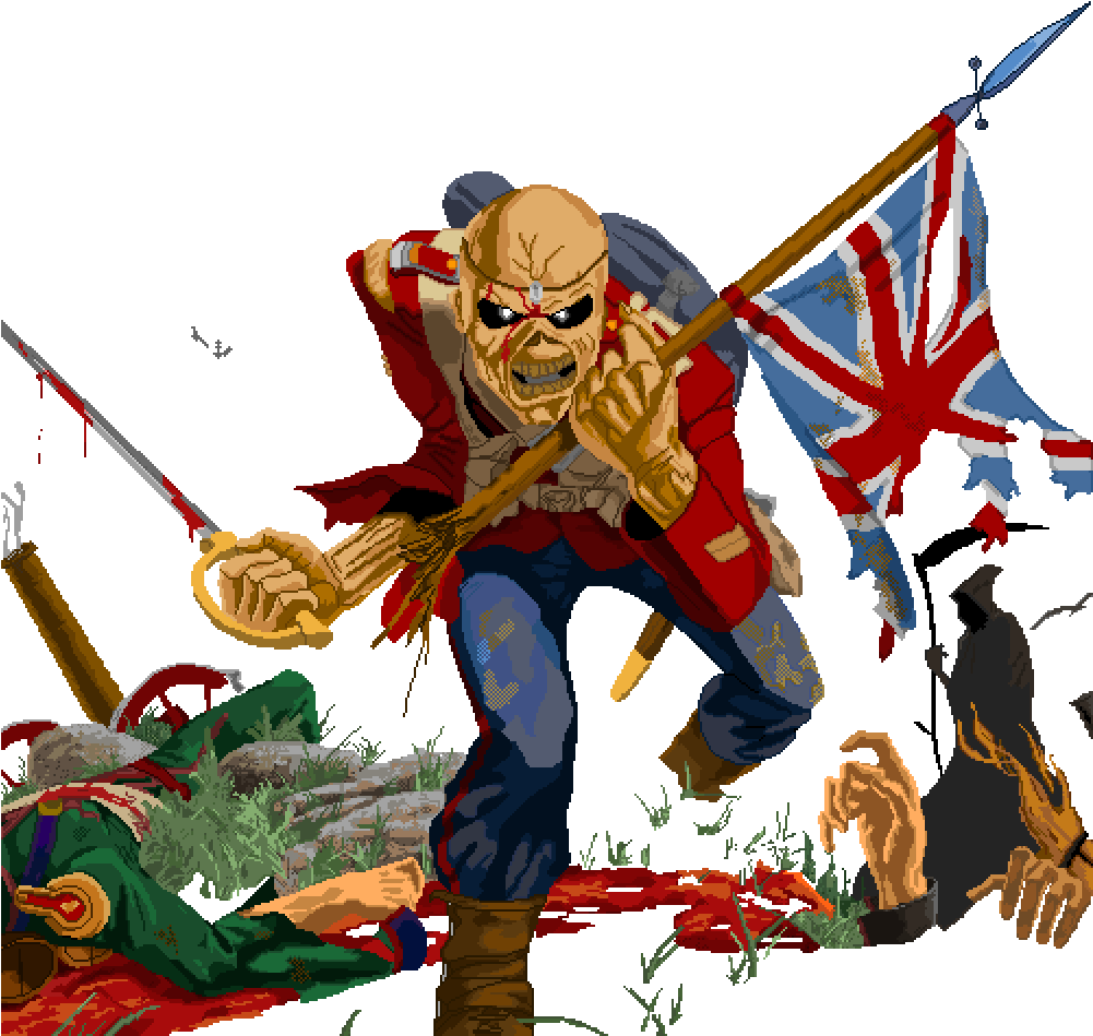 The Trooper - Iron Maiden Trooper Art (1000x1000), Png Download