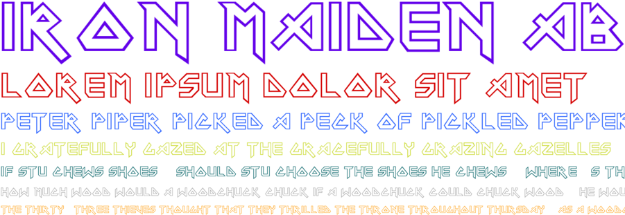 Iron Maiden - Iron Maiden Font (900x400), Png Download