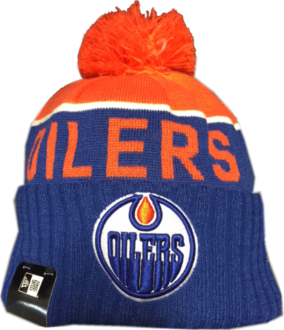 Edmonton Oilers New Era Sport Fleece Lined Pom Toque - Nhl Edmonton Oilers Ne15 Sport Knit Beanie, One Size, (414x480), Png Download