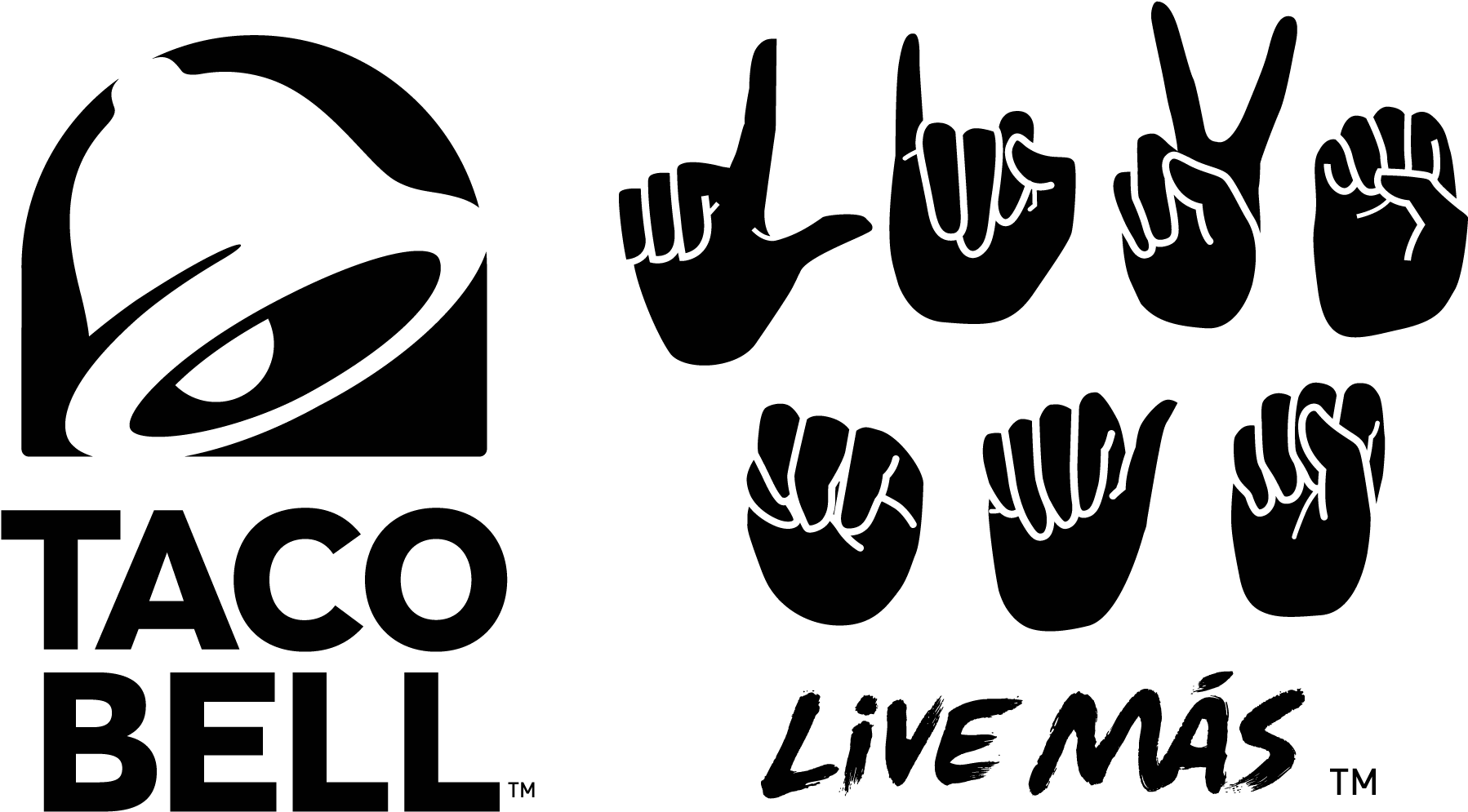 Taco Bell Live Mas Logo Png Royalty Free Stock - Taco Bell Live Màs Logo (2833x1600), Png Download