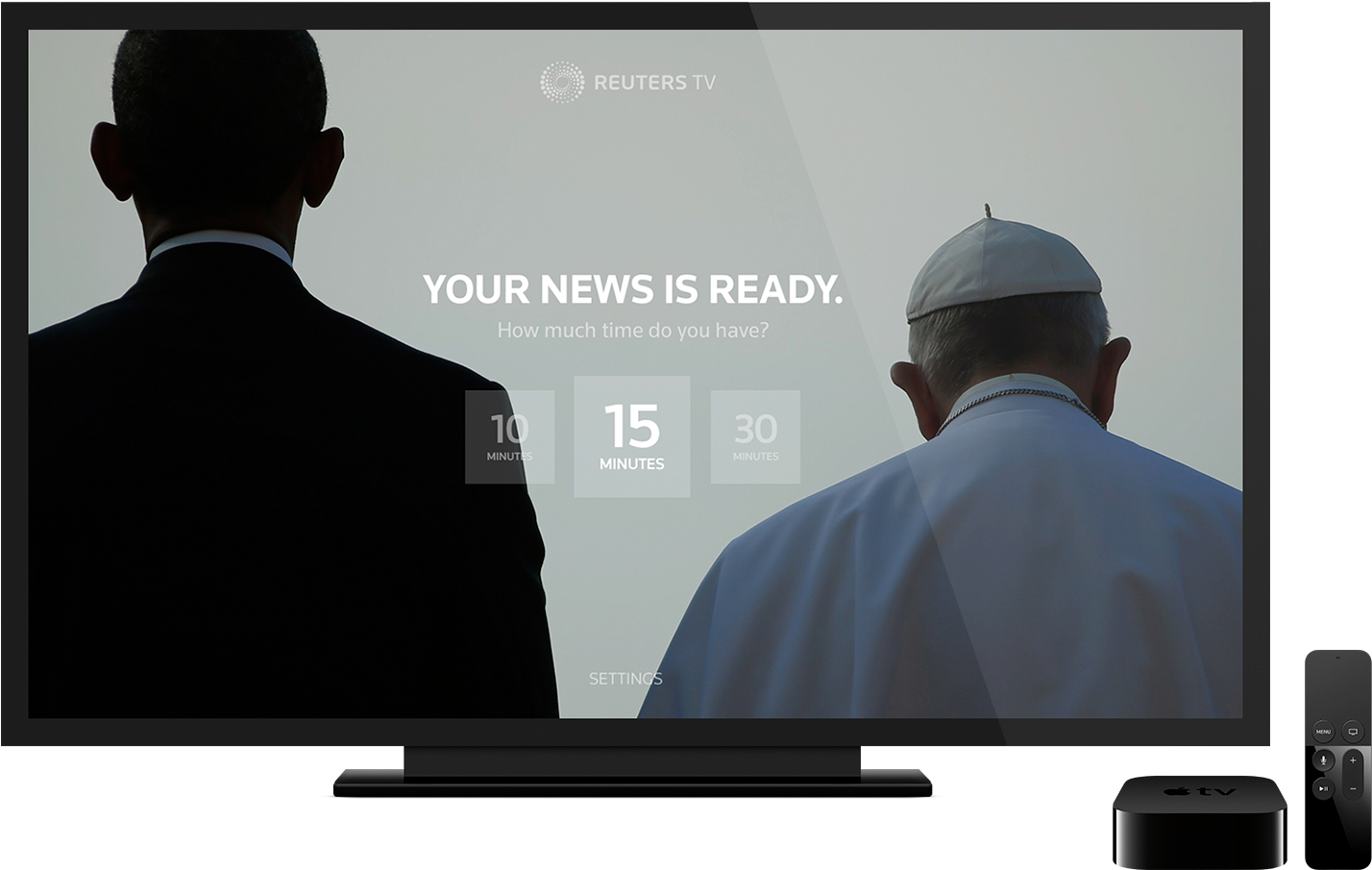 Your Next Apple Tv Could Deliver An Output Resolution - Obama And The Pope About To Drop (1920x1080), Png Download