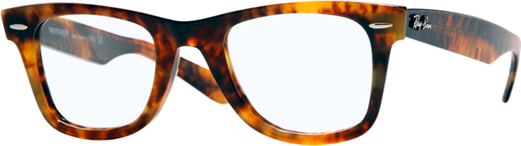 Rayban - Ray Ban Wayfarer Eyeglasses Tortoise (760x430), Png Download