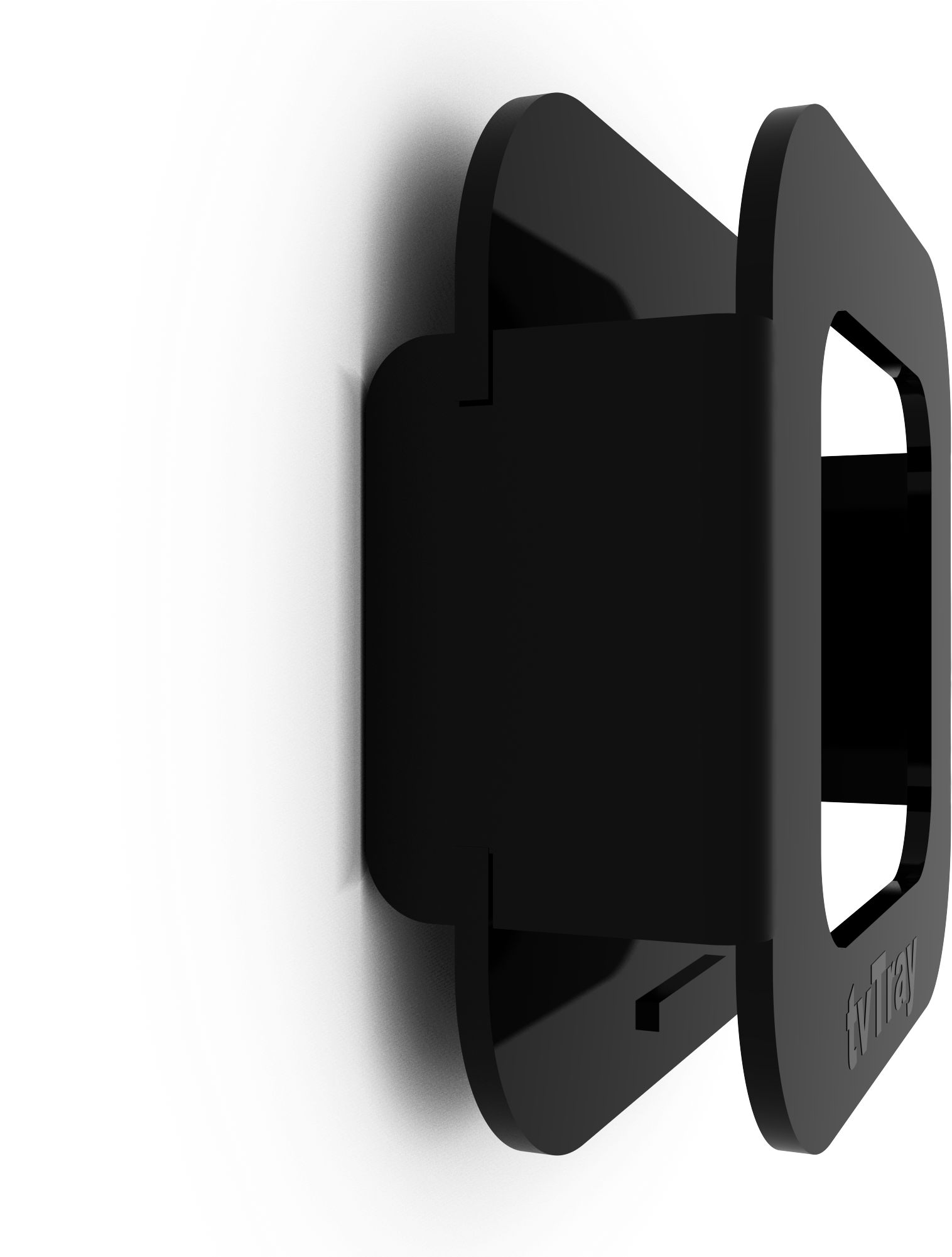 Tvtray - H-squared Tvtray 2010, Wall Mount For Apple Tv 2, Black (2000x2000), Png Download
