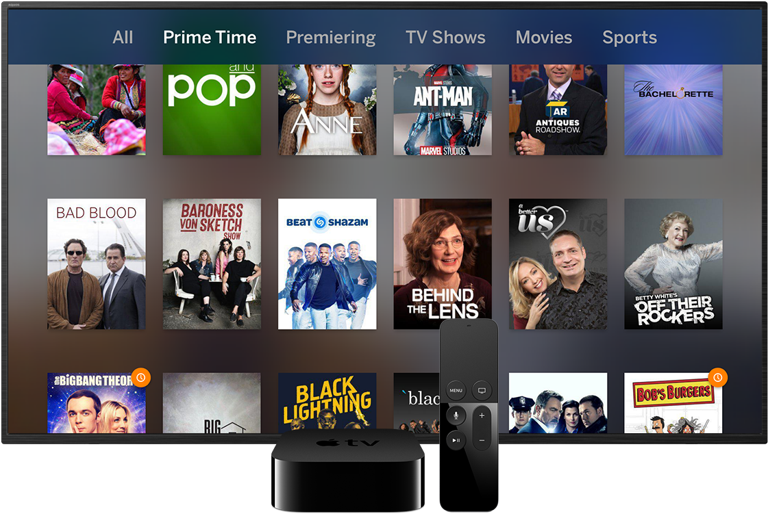 Discover Live Tv & Dvr Shows On Your Apple Tv - Jpeg (1140x789), Png Download