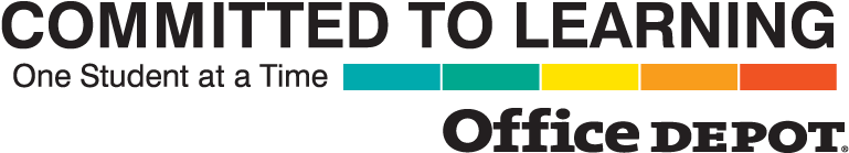 Office Depot, Inc - Office Depot Committed To Learning (800x389), Png Download