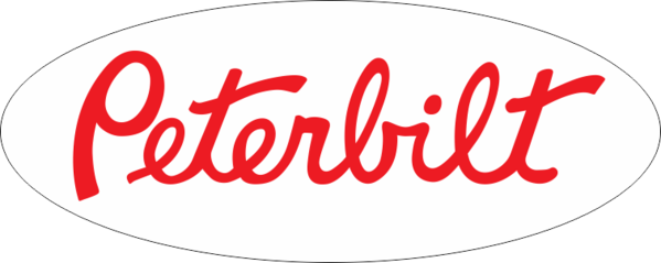 Peterbilt Hood Logo Skins - Ride Catalog Peterbilt Motors 24" X 30" Black & (599x239), Png Download