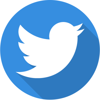 Twitter Flat Logo Shadow Icon 400×400 - Twitter Symbol In Circle (400x400), Png Download