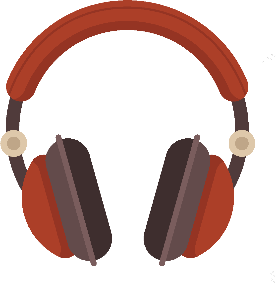 Cartoon Geometric Textured Headphones Elements - Headphones (1772x1378), Png Download