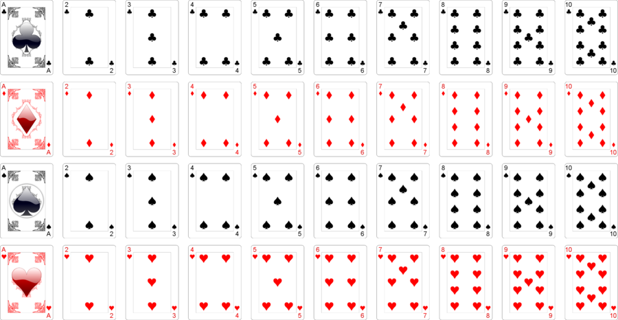 Download Playing Cards Icons Set Clipart Set Playing - Vector Card Decks Lombarde (900x466), Png Download