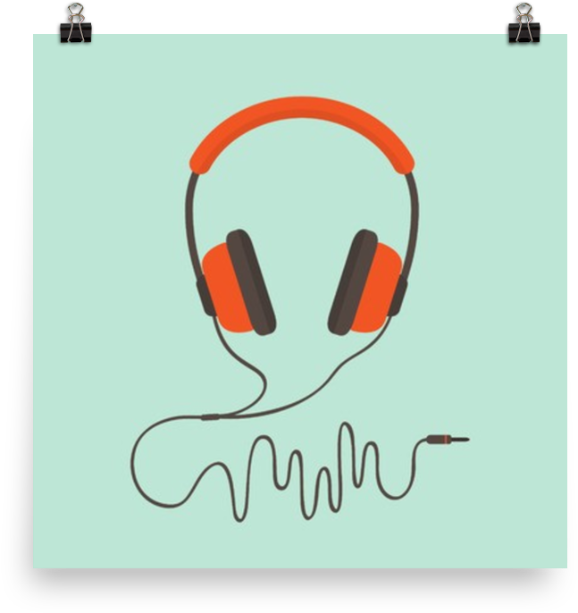 Premium Art Print - Radio Head By Rebecca Laclair (1000x1000), Png Download