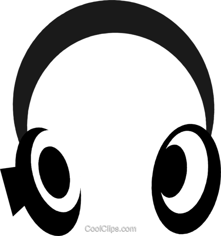 Headphones Royalty Free Vector Clip Art Illustration - Circle (449x480), Png Download