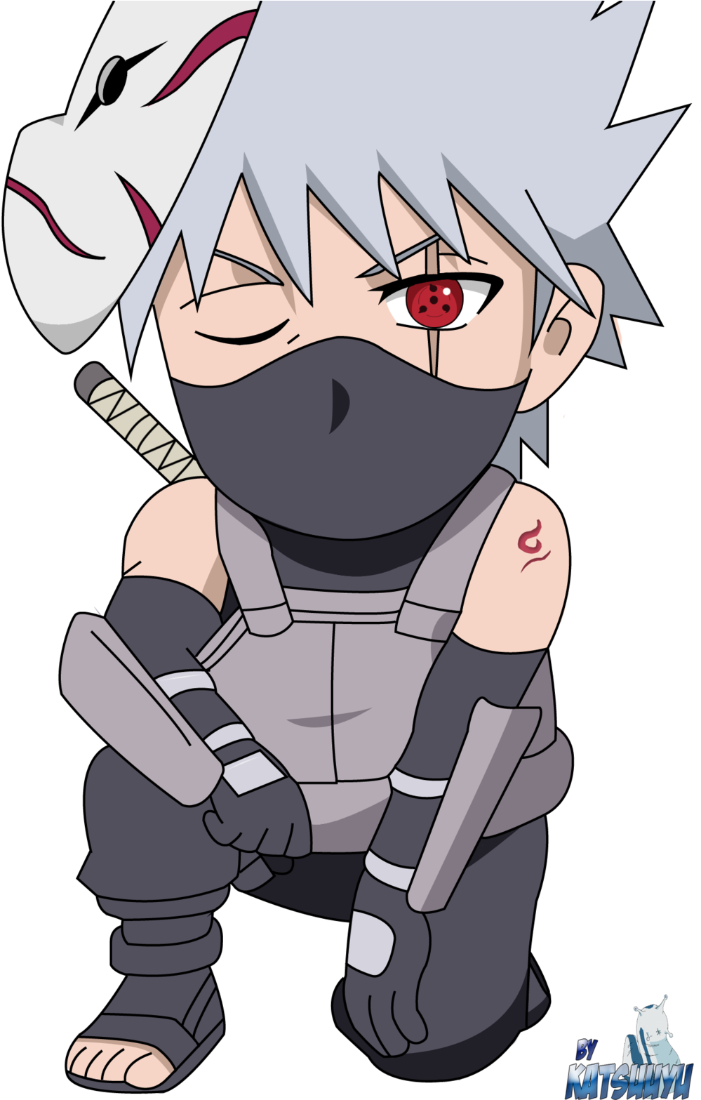 Hatake Kakashi Chibi (1024x1580), Png Download