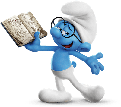 Brainy Smurf Showing Off His Work - Smurfs: The Lost Village [book] (400x400), Png Download