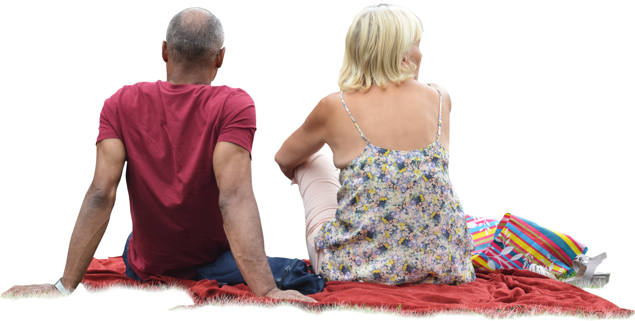 Free - People Sitting Back Png (2048x2048), Png Download