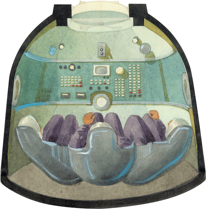 Soyuz Interior - Galina Balaschowa (700x681), Png Download
