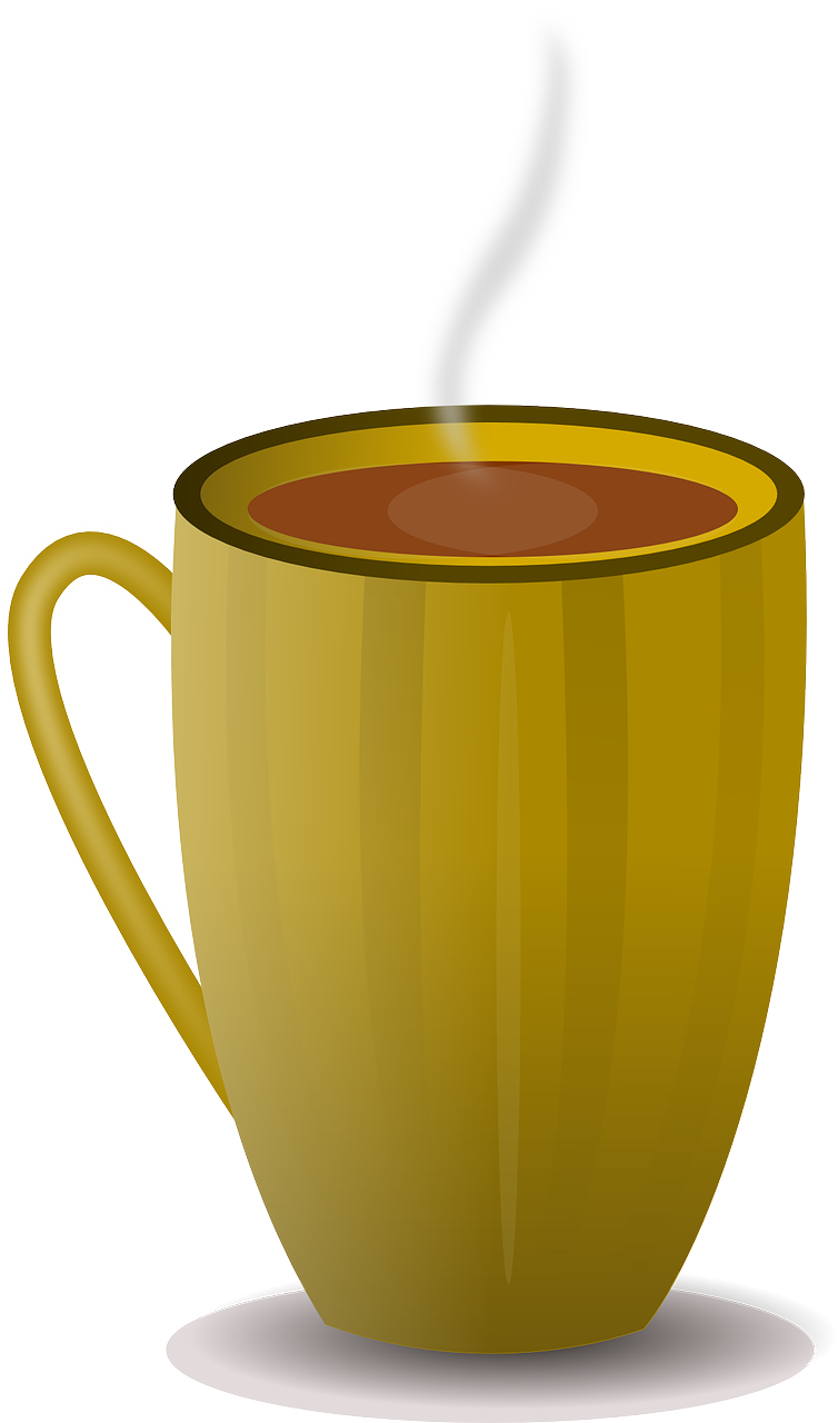 Graphic Black And White Stock Free Clipart Coffee Cup - Coffee Cup (471x800), Png Download