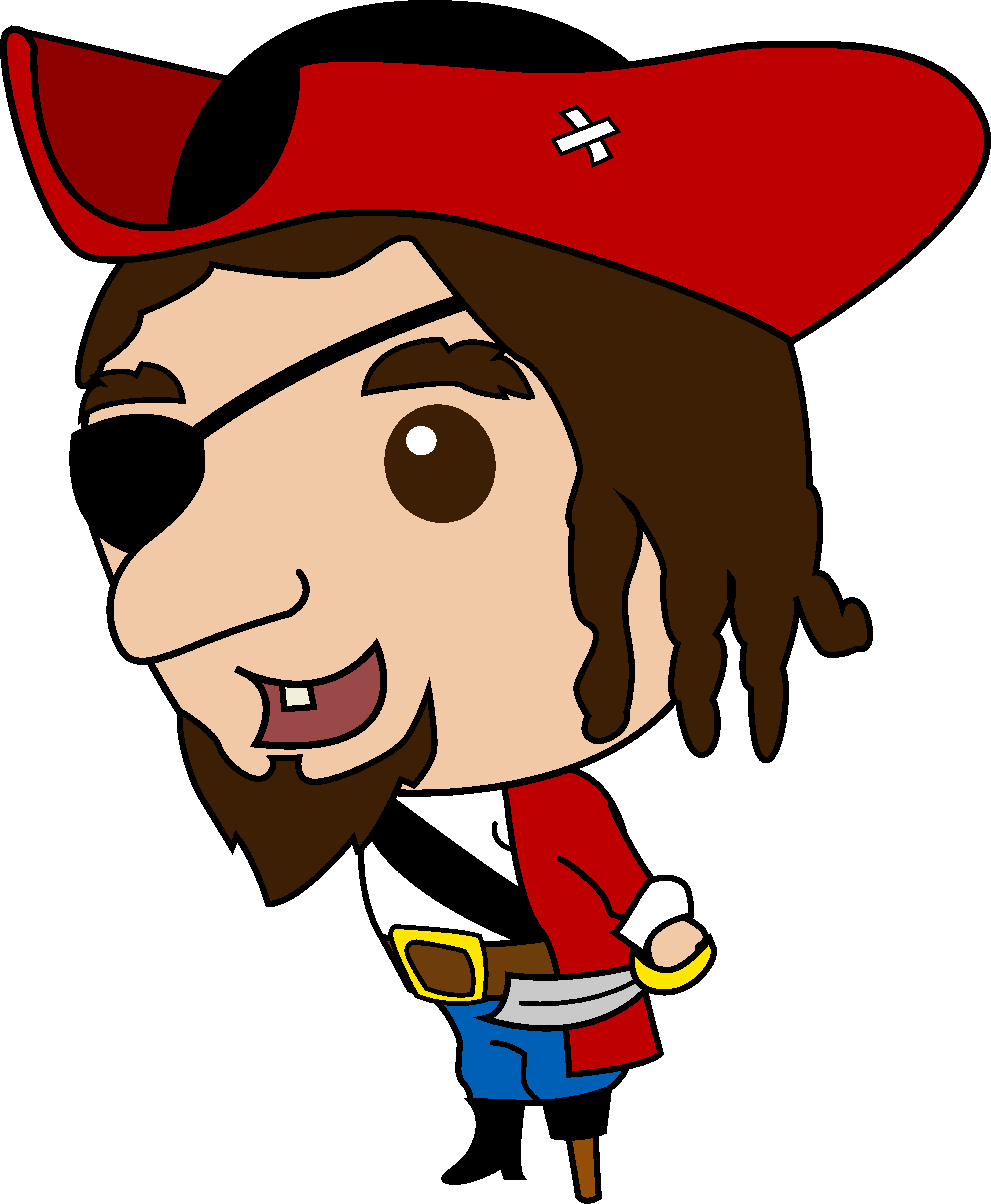 Svg Transparent Download Funny Little Pirate Free Clip - Pirate Clip Art Png (5225x6346), Png Download