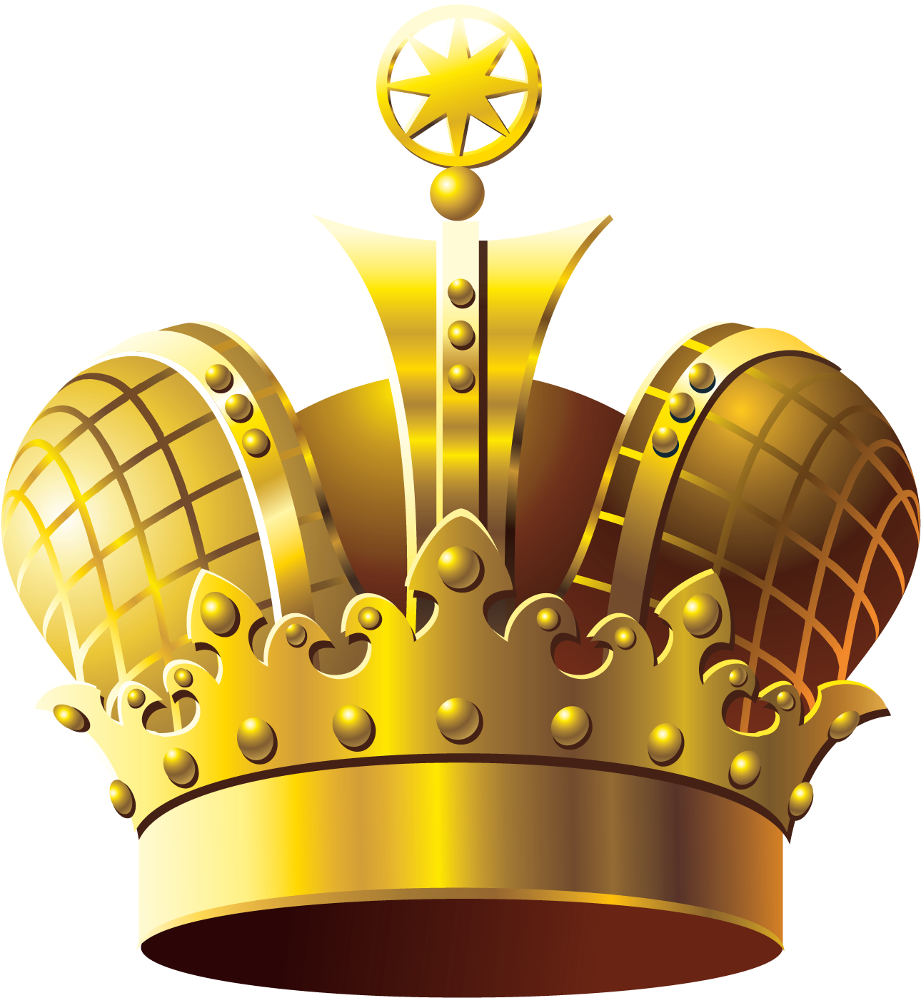Golden Crown Png Clipart - Golden Crown Png (1400x1472), Png Download