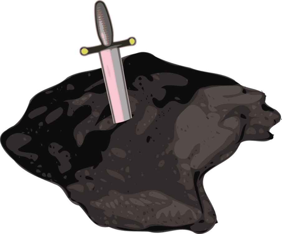 How To Set Use Sword In Stone Clipart (900x745), Png Download