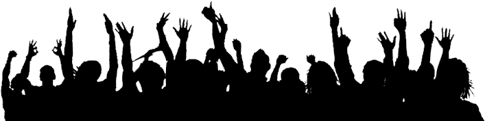 Crowd Silhouette Png - Crowd In Stadium Png (714x181), Png Download