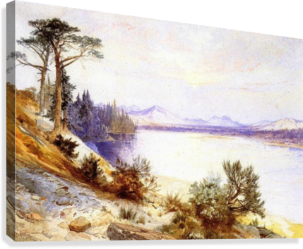 Head Of The Yellowstone River Canvas Print - Yellowstone National Park (429x353), Png Download