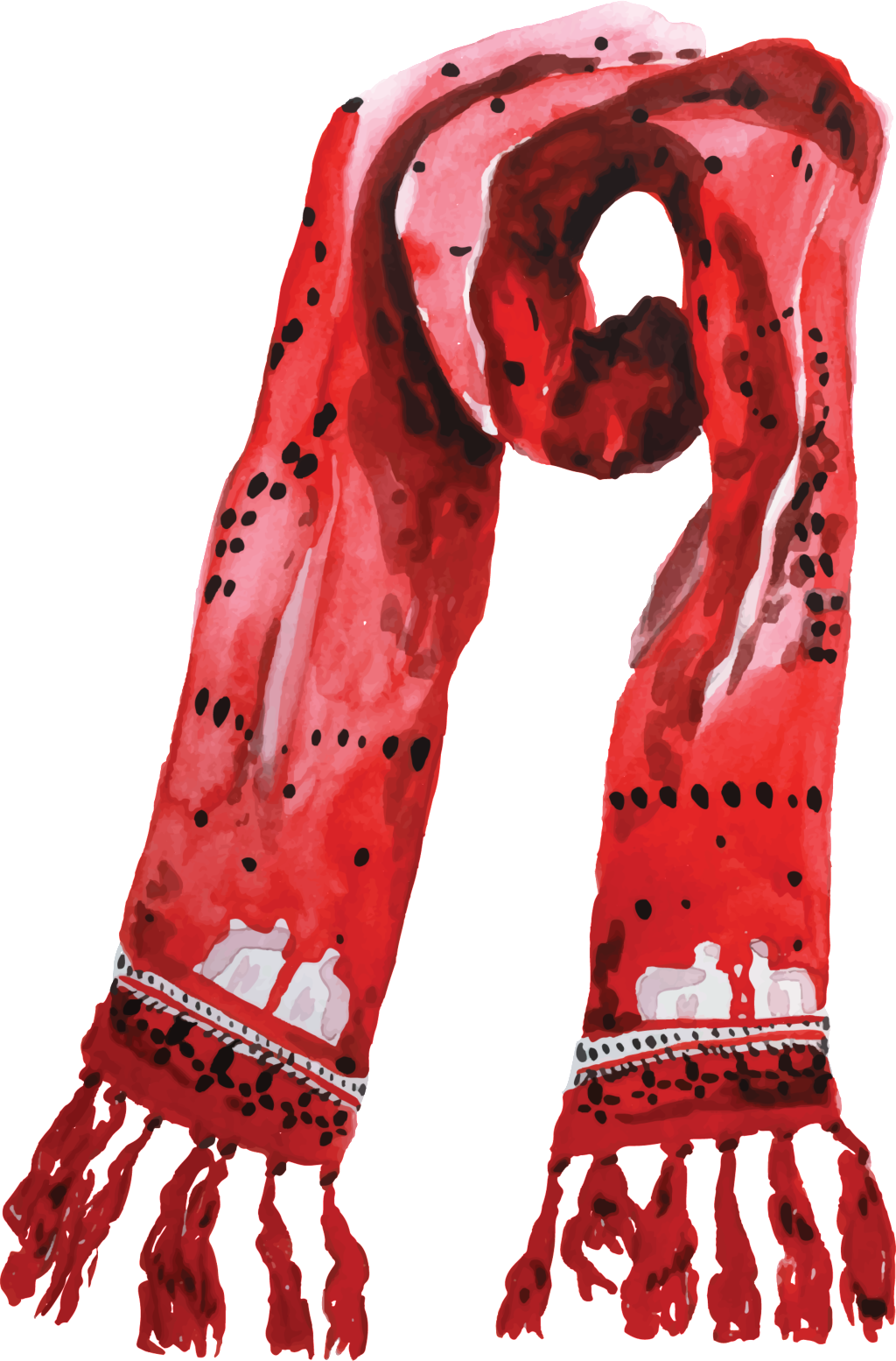 Schäferhund Mit Feiertags-schal Geschenkanhänger (1024x1554), Png Download