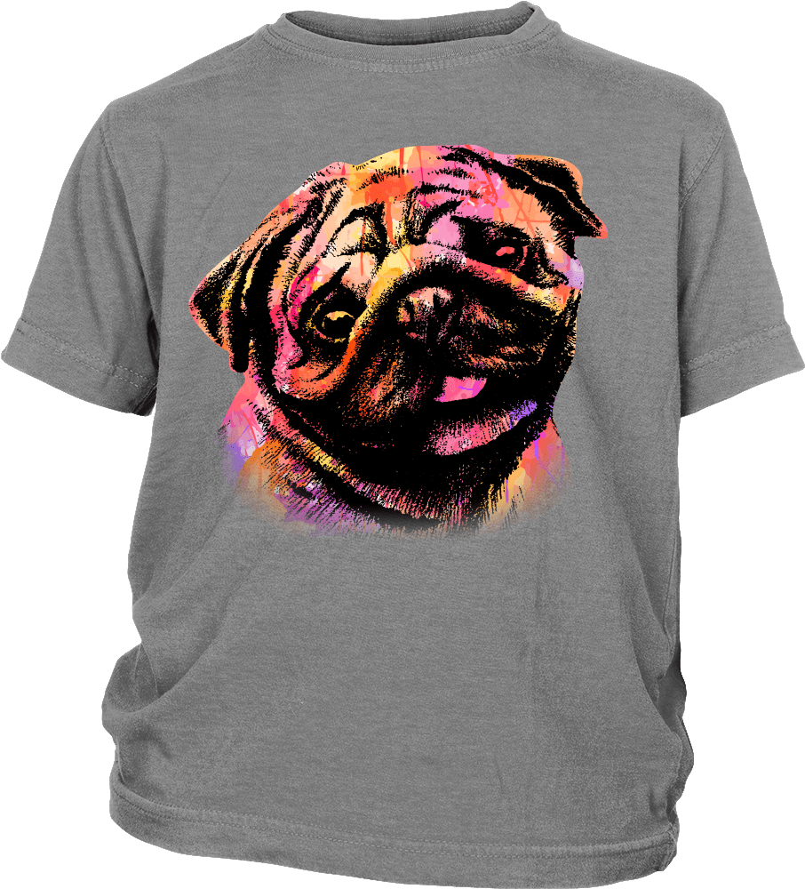 Watercolor Pug Kids T-shirt - Asdf Movie - Wanna Go Skateboard? (1000x1000), Png Download