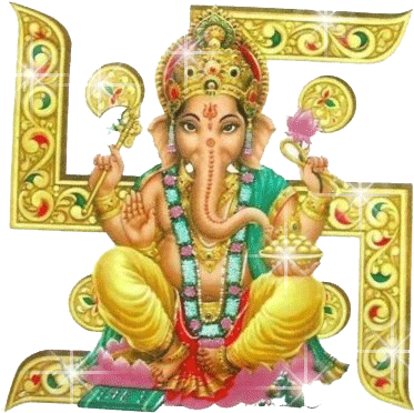 Sri Ganesh Free Download Png - Lord Ganesha In Swastik (380x380), Png Download