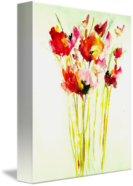 Pink Poppies By Karin Johannesson - Art (465x650), Png Download